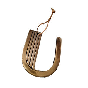 Gold Brass Mod Metal Monogram "U" Hollywood Regency Anthropologie Wall Letter